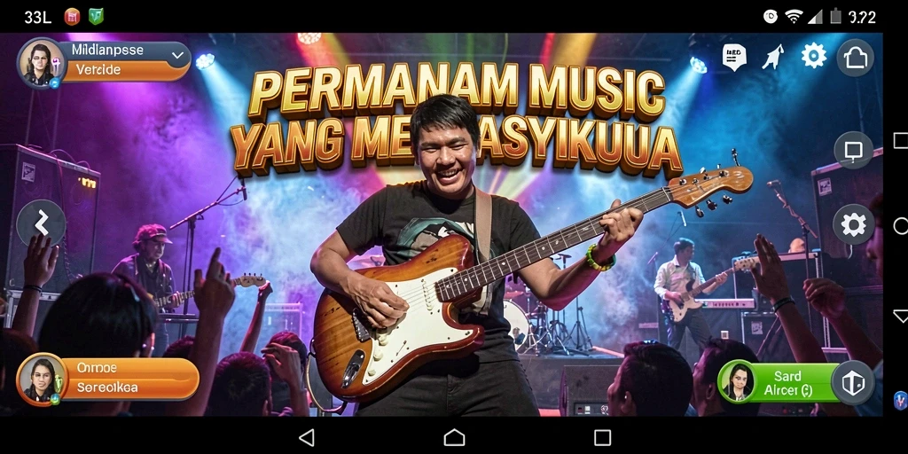 Tampilan gameplay 33L yang menarik dan interaktif dalam permainan musik.