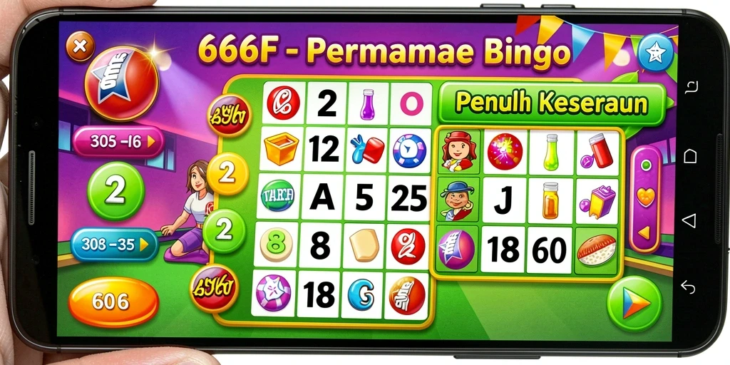 Tangkapan layar gameplay seru Bingo di 666F.