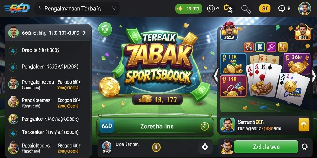 Tampilan utama aplikasi 66D yang menampilkan berbagai pilihan taruhan olahraga.