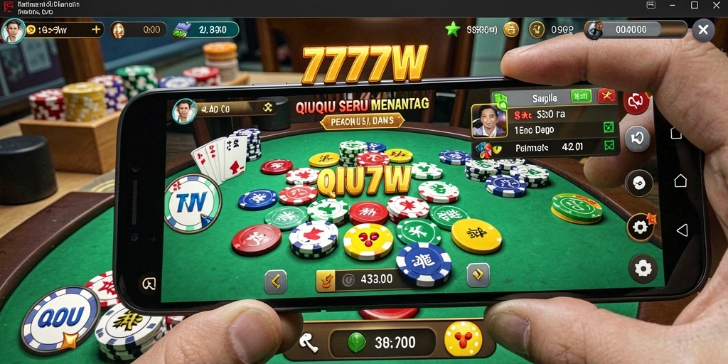 Gameplay seru QiuQiu di 7777W dengan grafis menarik.