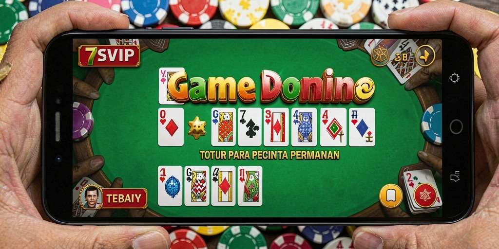 Tangkapan layar utama 7SVIP menampilkan gameplay seru permainan Domino.