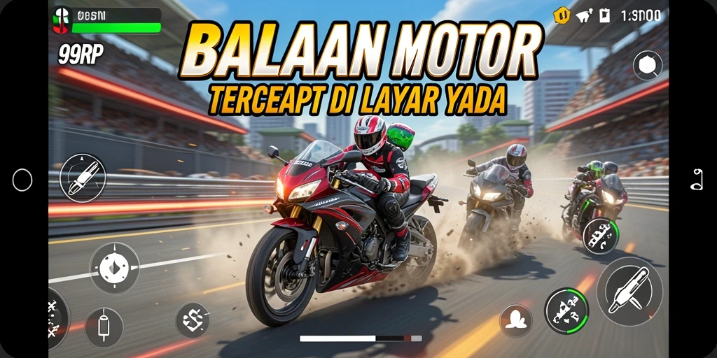 Gameplay seru balapan motor di <strong>99RP</strong> yang penuh tantangan.