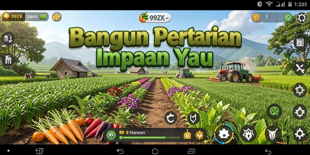Gameplay seru dalam mengelola pertanian di 99ZK.