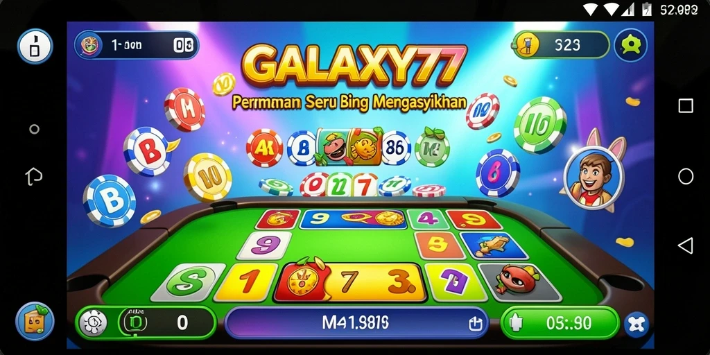 Tampilan menawan gameplay Bingo di GALAXY77 dengan pemain aktif.