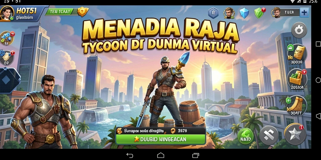 Tampilan gameplay HOT51 yang menarik dan dinamis dalam membangun bisnis.