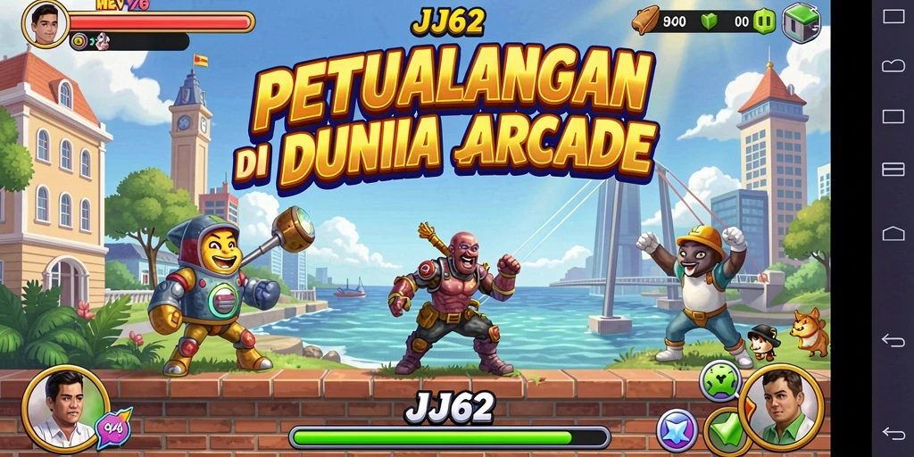 Screenshot gameplay JJ62 menampilkan aksi arcade yang seru dan penuh tantangan.