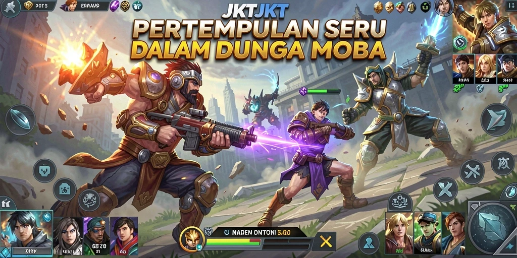 Gameplay seru di JKTJKT dengan pertempuran tim yang intens.