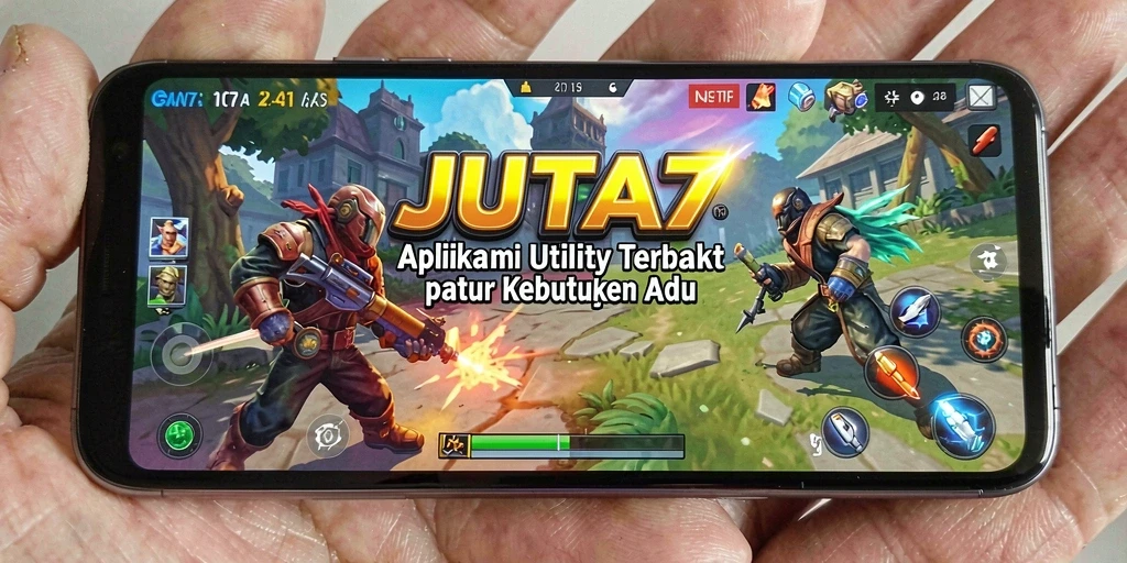 Tampilan utama JUTA7 menampilkan fitur-fitur utility yang memudahkan pengguna.