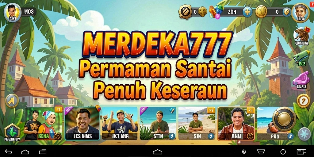 Tampilan permainan yang penuh warna dan seru dari MERDEKA777.