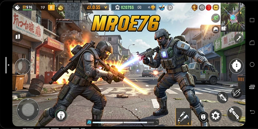 Tampilkan aksi seru dalam gameplay TPS MPO76.
