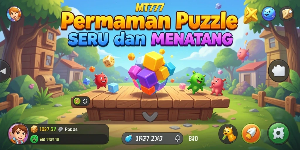 Screenshot menunjukkan gameplay seru MT777 dengan tantangan Puzzle.