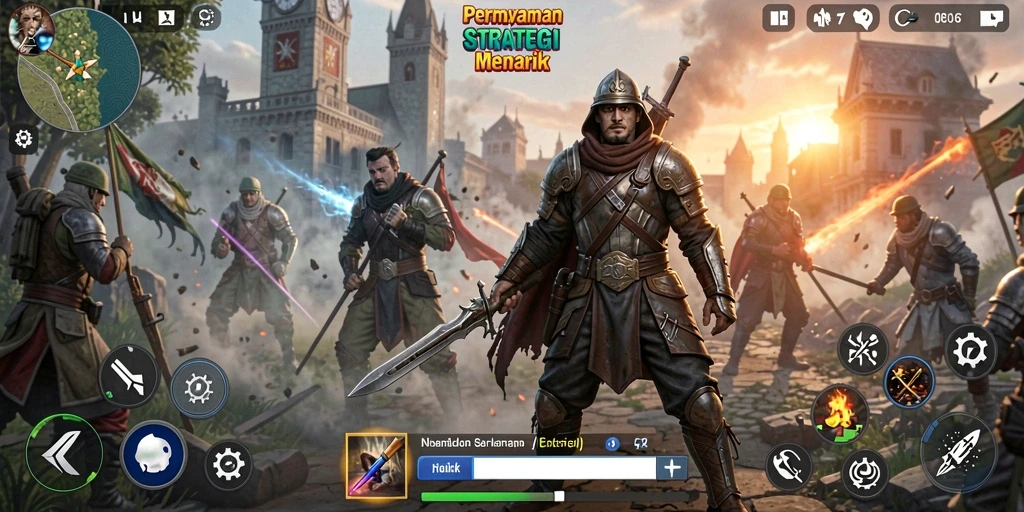 Tampilan gameplay seru di N06 dengan strategi taktis.