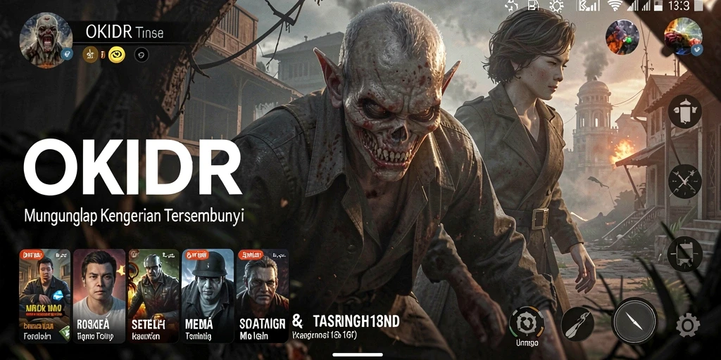 Screenshot menampilkan karakter utama di lokasi angker.
