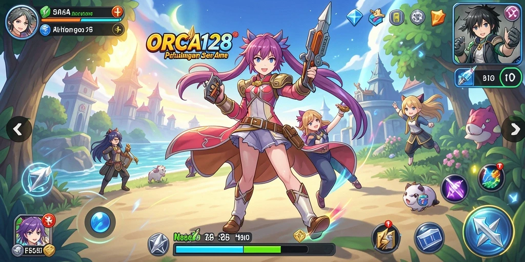 Tampilan luar biasa dari gameplay Anime di ORCA128.