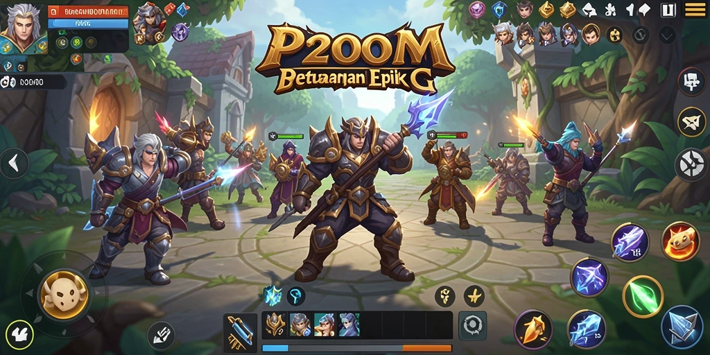 Tampilan gameplay menarik dari P200M dalam petualangan multiplayer.