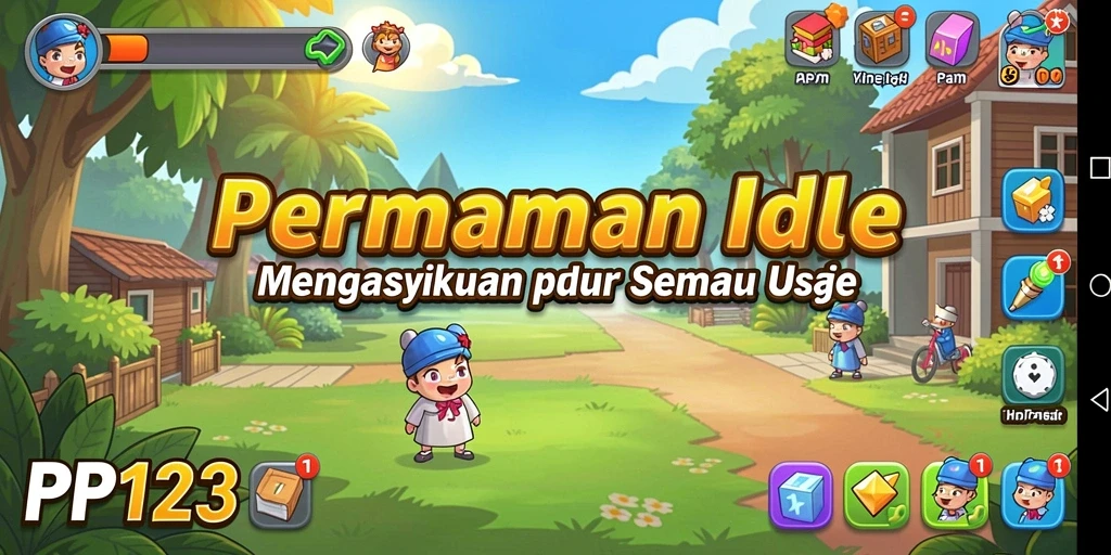 Tampilan gameplay Idle yang menawan dan interaktif.