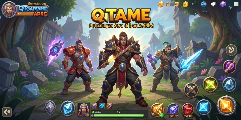 Gameplay seru QTGAME dengan pertarungan menarik.