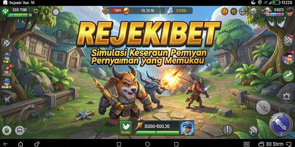 Tampilan gameplay menarik dari REJEKIBET yang menunjukkan simulasi bisnis.