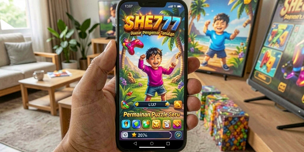 Tampilan gameplay SHE777 dengan berbagai tantangan puzzle yang menarik.