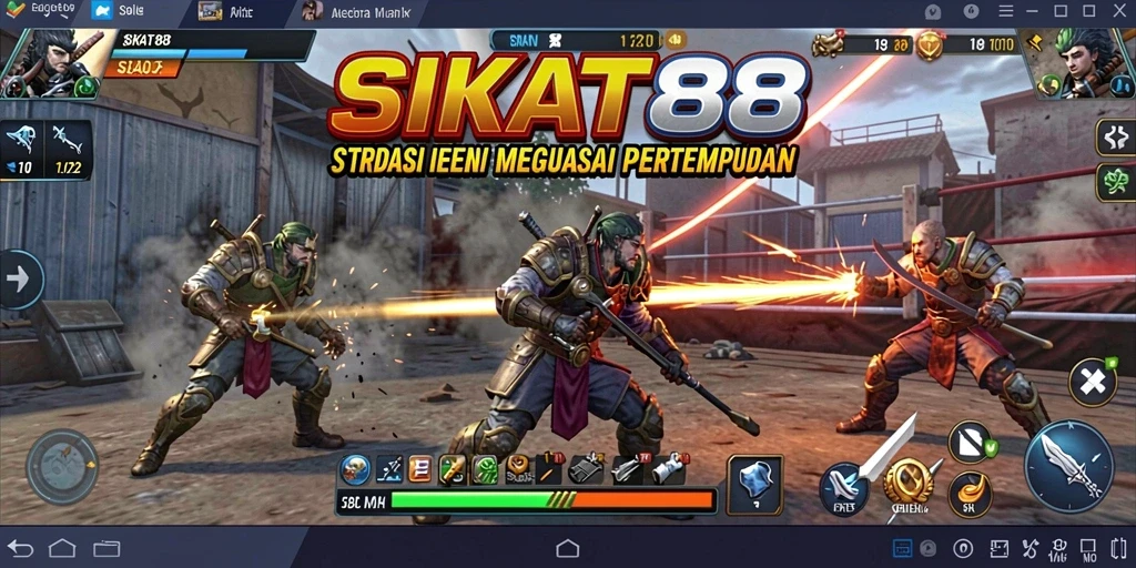 Tampilan utama gameplay SIKAT88 yang menegangkan dan strategis.