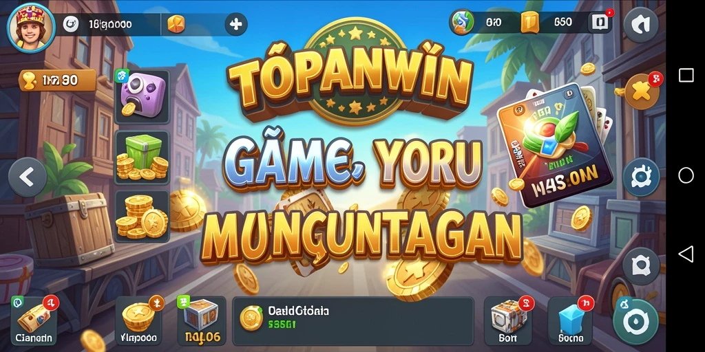 Screenshot gameplay TOPANWIN yang menampilkan pengelolaan bisnis yang menantang.