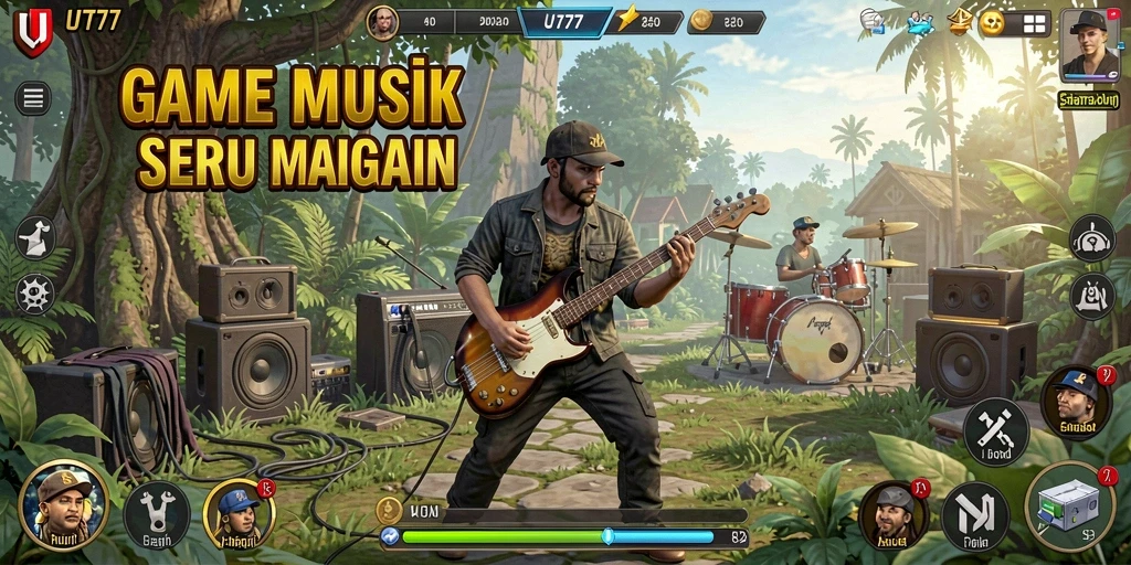 Tampilan gameplay UT77 yang menarik dan penuh warna.