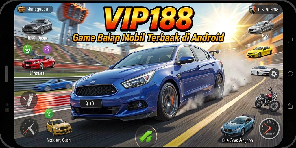 Tampilan gameplay realistis dalam balapan mobil yang mendebarkan.