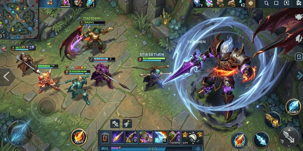 Tangkapan layar gameplay YAGAOHEN yang menunjukkan pertempuran intens.